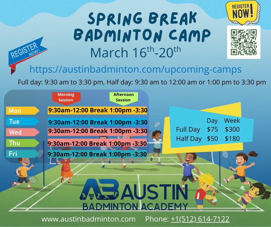 Spring Break Badminton Camp 2026